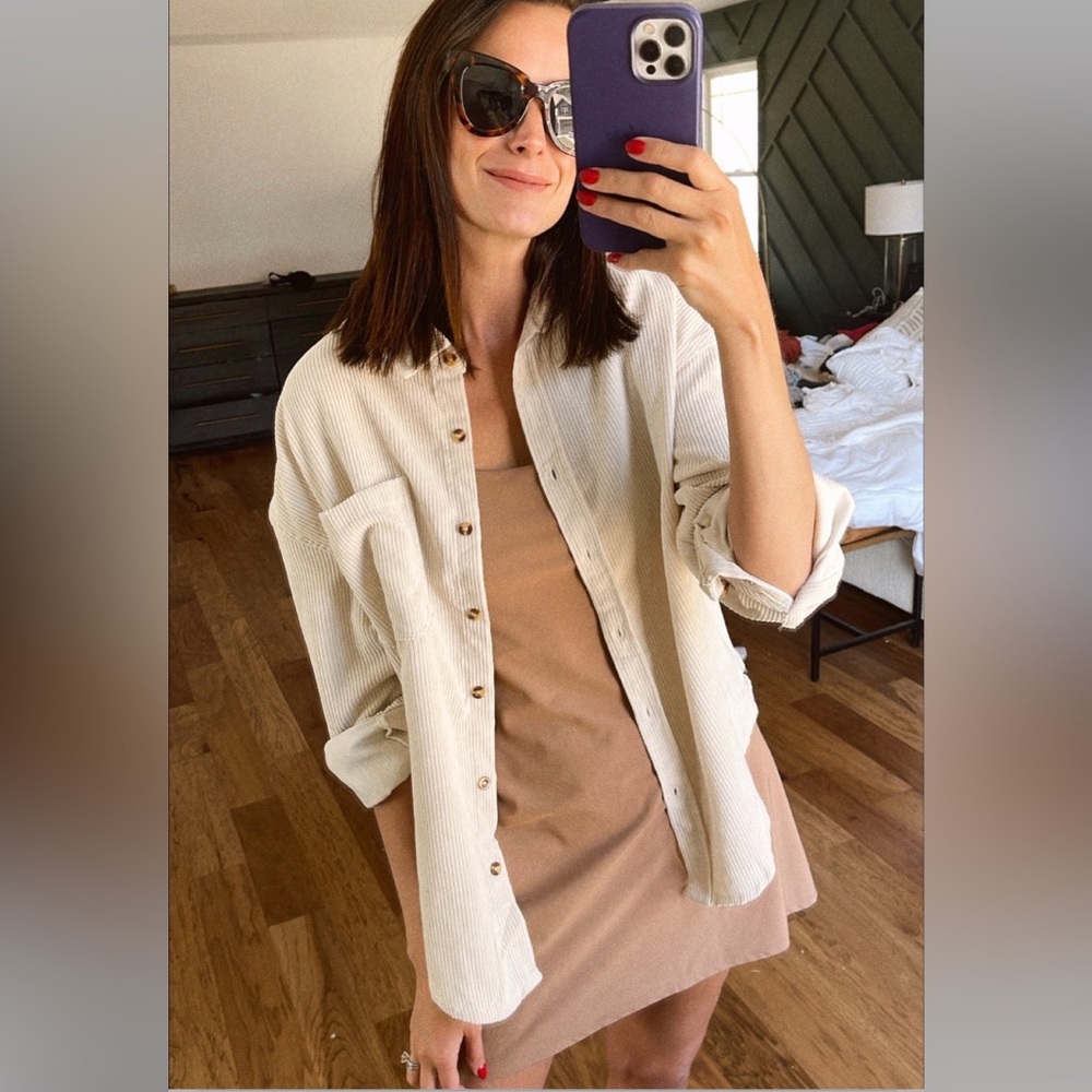 Abercrombie Traveler Mini Dress in light brown in small tall